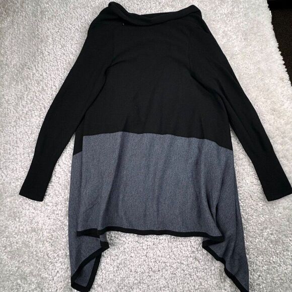 Smartwool Edgewood Wrap Cardigan Sweater Black Gray - Picture 3 of 8